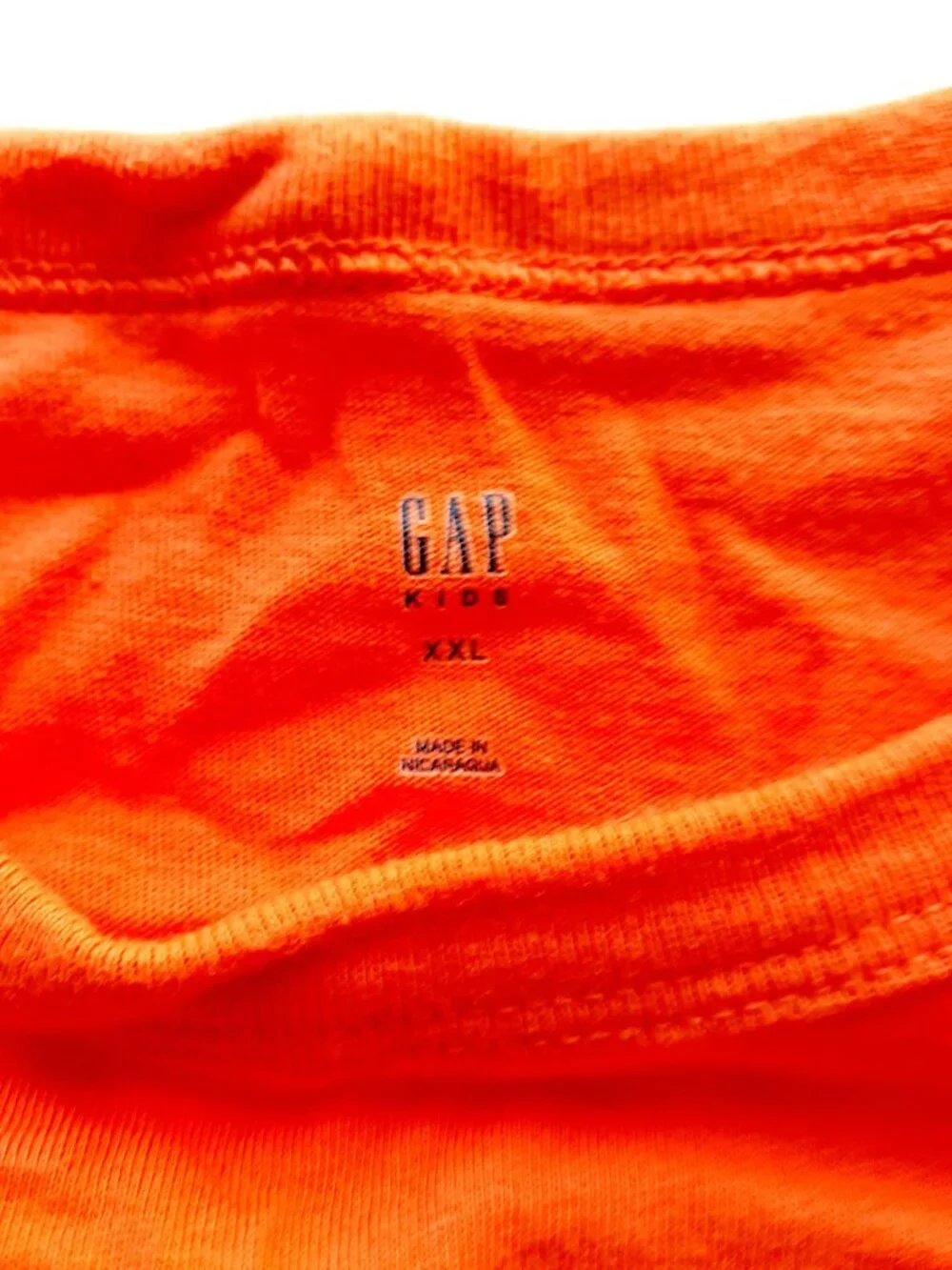 Gap Boys T-Shirt Dinosaur Orange Short Sleeve Logo XXL 14-16